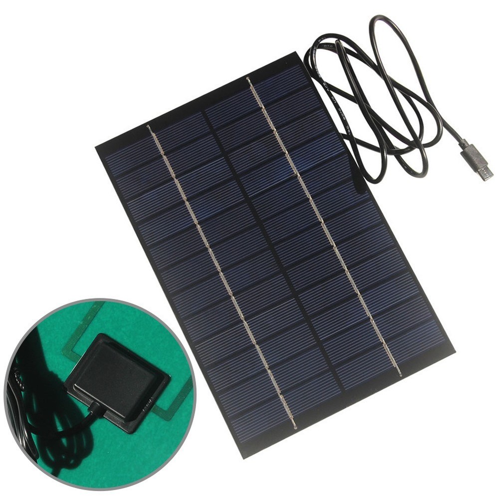 4 2W Solar Panel with Type C for 12V For Outdoor Security Camera Charging