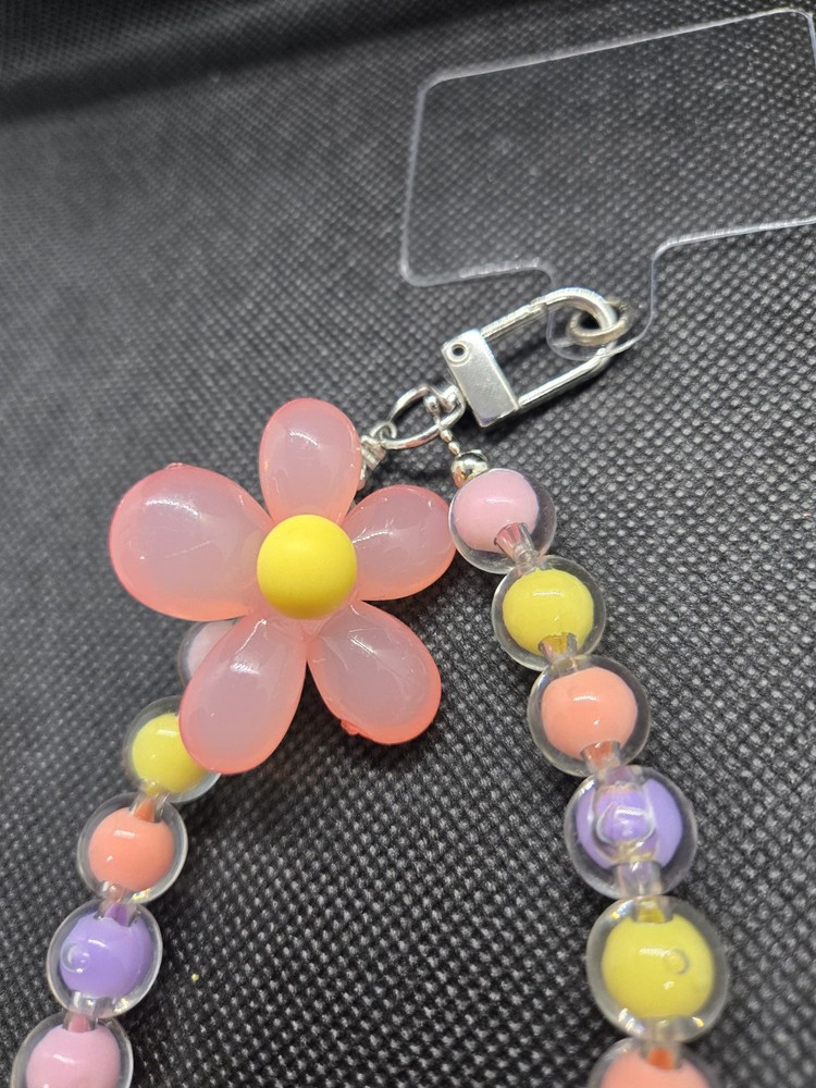 Handcrafted Spring Flower Colored Phone Chain