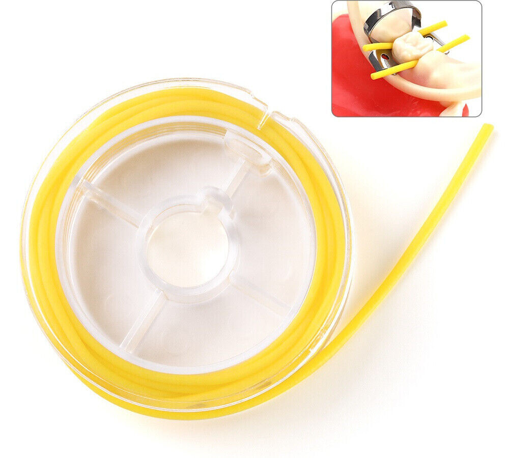 Dental Stabilizing Cord Medium Wedge Clamp Elastic Sheet 2.1m Rubber Stabilizing
