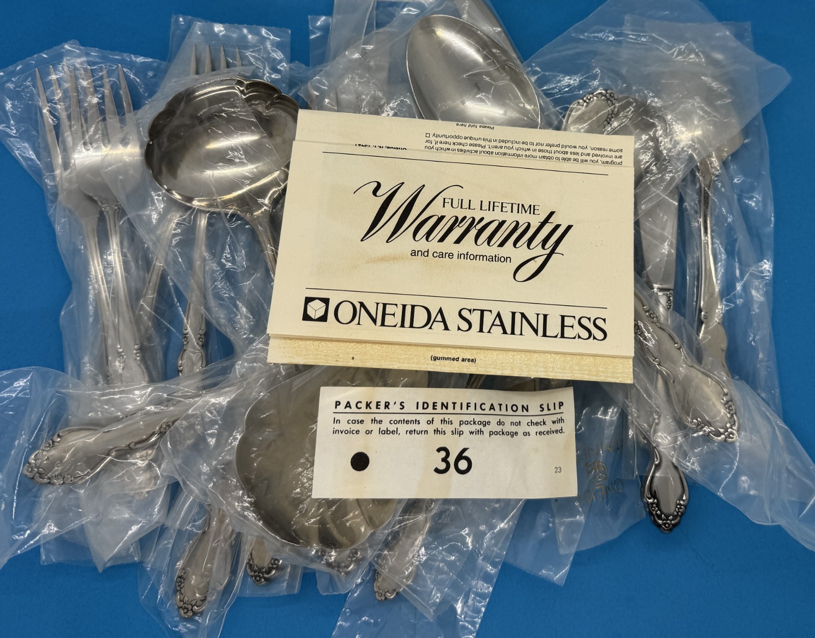 NEW ONEIDA DOVER GLOSSY STAINLESS FLATWARE HEIRLOOM CUBE SINGLES & GROUPS CHOICE