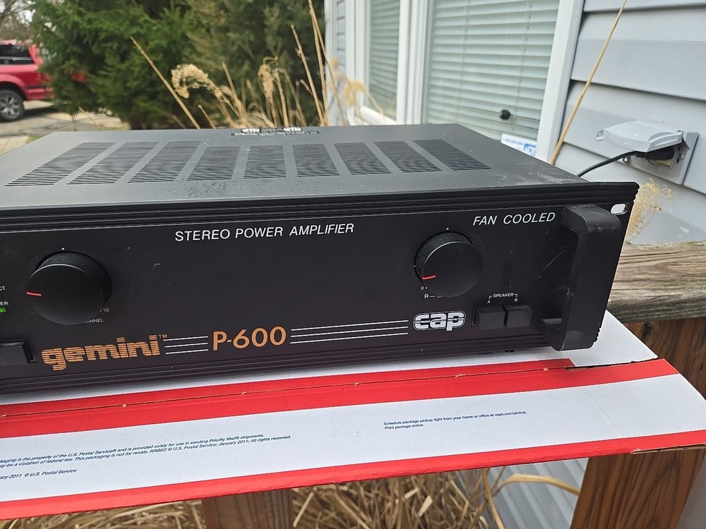 GEMINI P-600 Stereo Power Amplifier, UNTESTED, AS IS, READ**