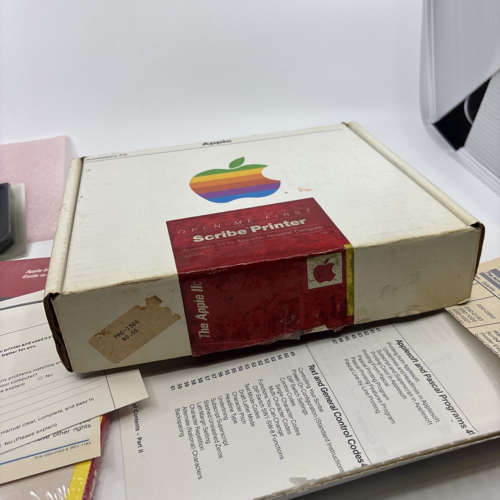 Vintage Apple IIc Scribe Printer Accessory Kit See Photos