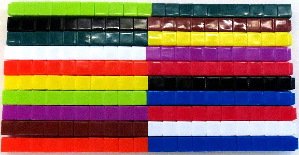 Interlocking Unilink Cubes, Plastic Cubes for Early Math, Connecting Cubes for K