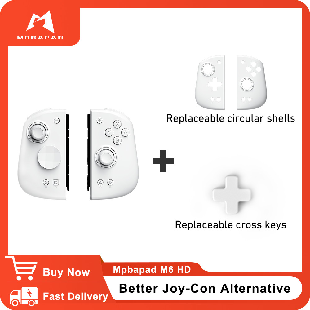 Mobapad M6 HD Joycons Nintendo Switch Controller White