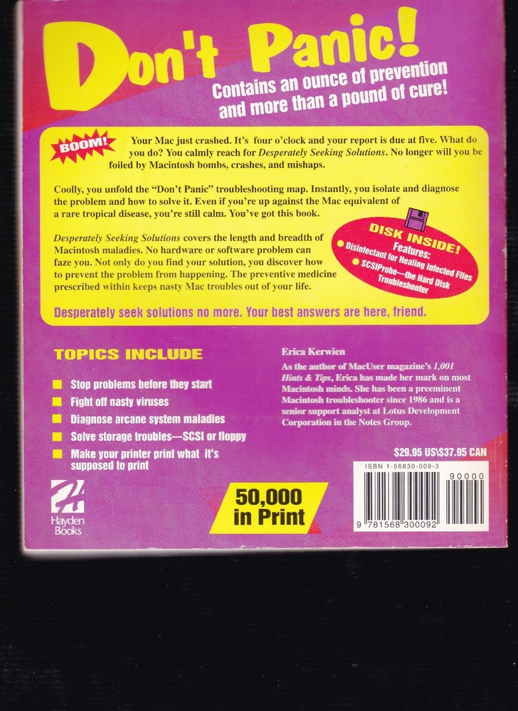 "Desperately Seeking Solutions--A Troubleshooting Guide To The Mac"