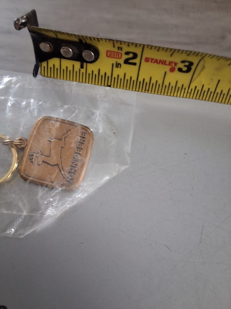 Vintage John Deere Keychain With Key