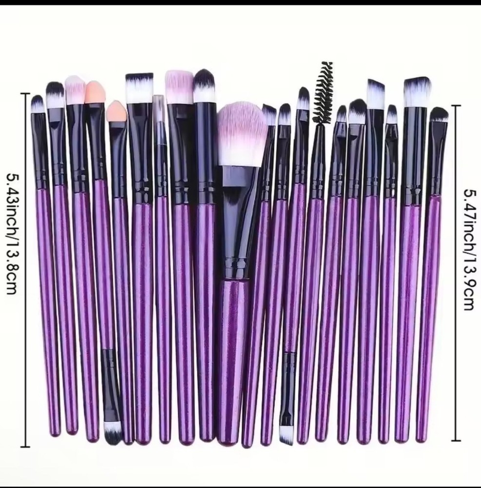 20Pcs Makeup Brush Set Eyeliner Brush Blending Brush Makeup Brushes for Cheeks E