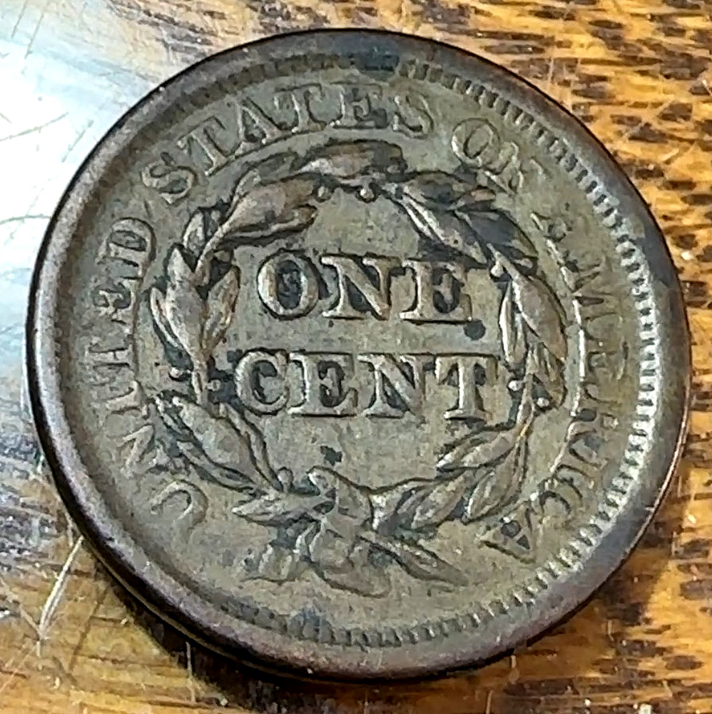 1856 Slant 5 Large Cent Nice Original Light Tan XF+ Choice Planchet CHRC