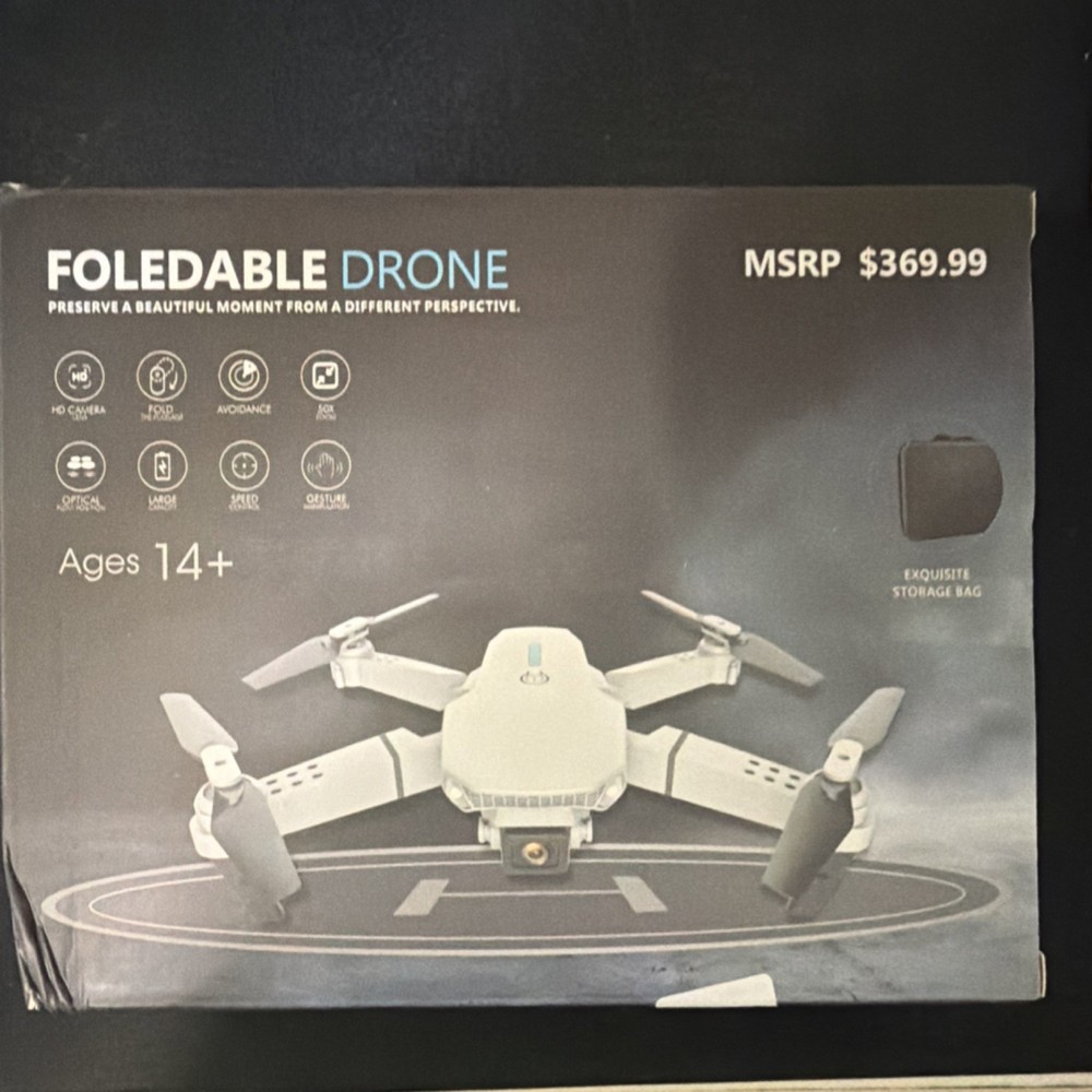 E88 Foldable HD Camera Quadcopter Drone, Headless Mode, Avoidance, App Control
