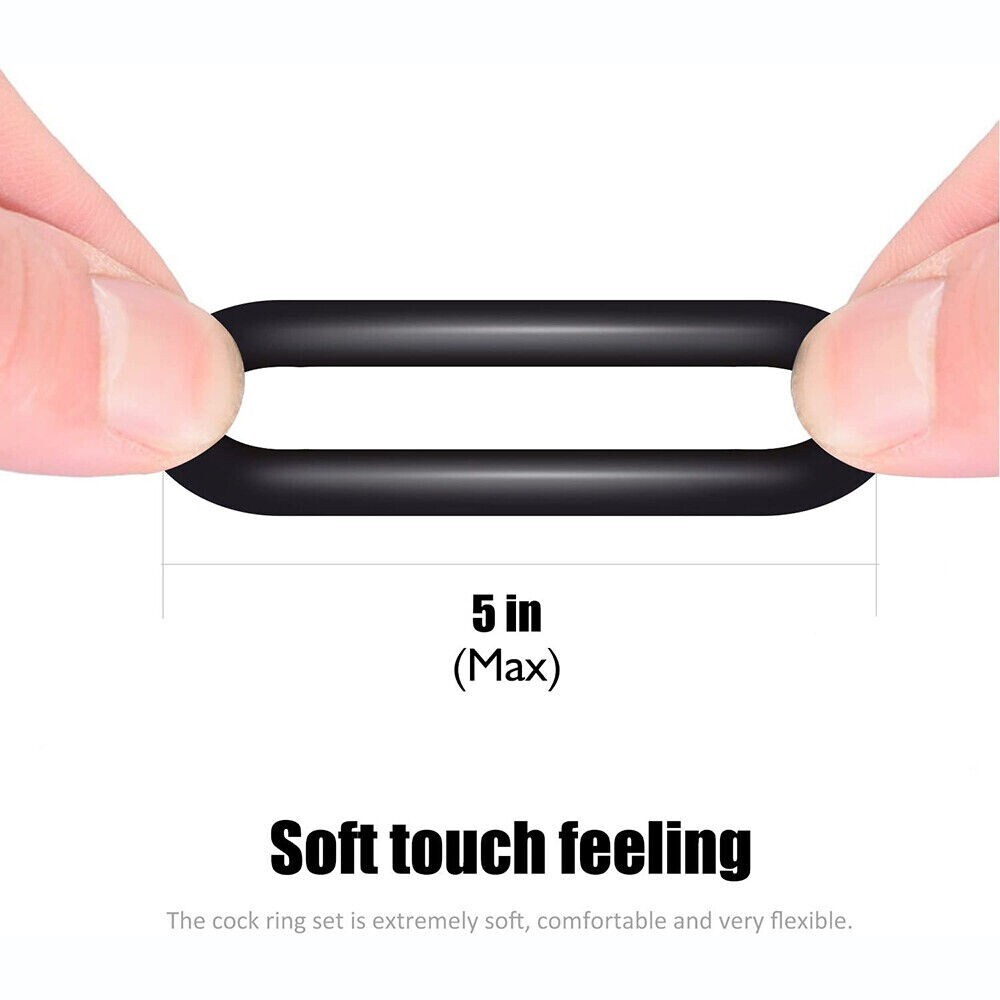 10PCS Male Cock Ring Super Strong Stretchy Stay Harder Penis Rings Cockring Men