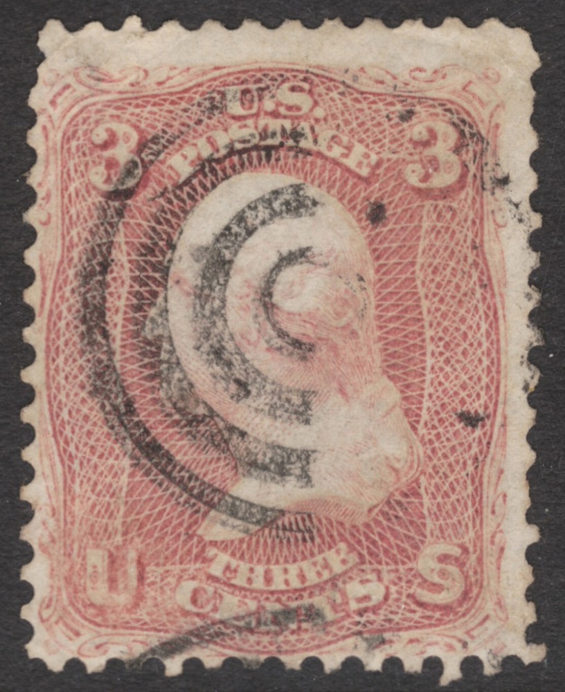 Scott #65 Used 3 Cent 1861-62 Target Cancel      65SP04_66