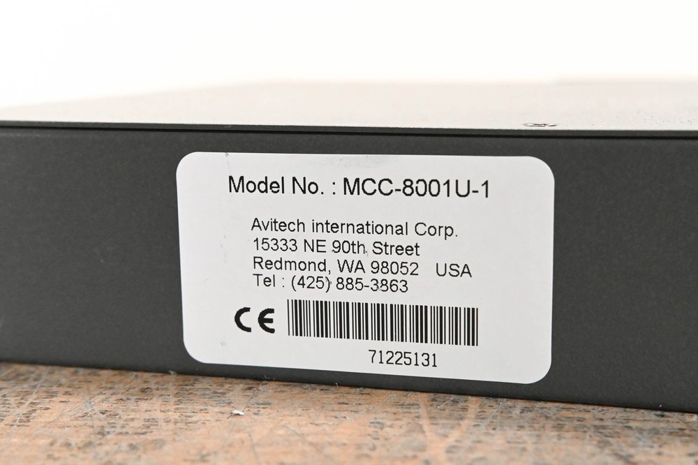 Avitech MCC-8001U Image Scaler / Processor CG01CA3