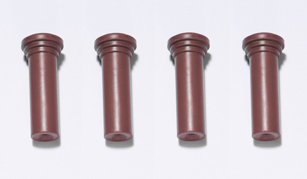 Set Of 4 Pull Up Push Down Door Lock Rod Knobs Brown