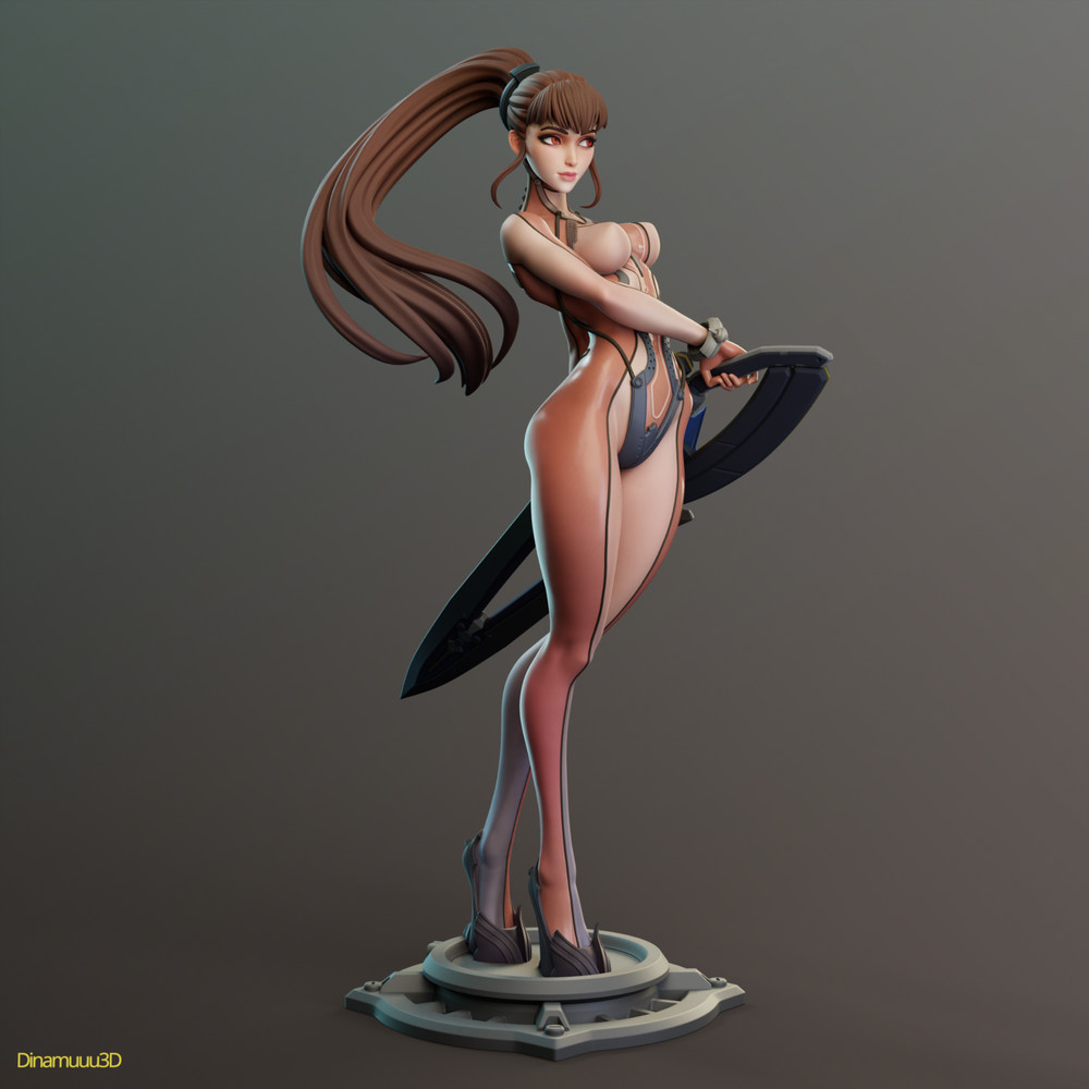 Eve Stellar Blade Solid 3D Resin Statue Part Kit -Unpainted-Space Gray