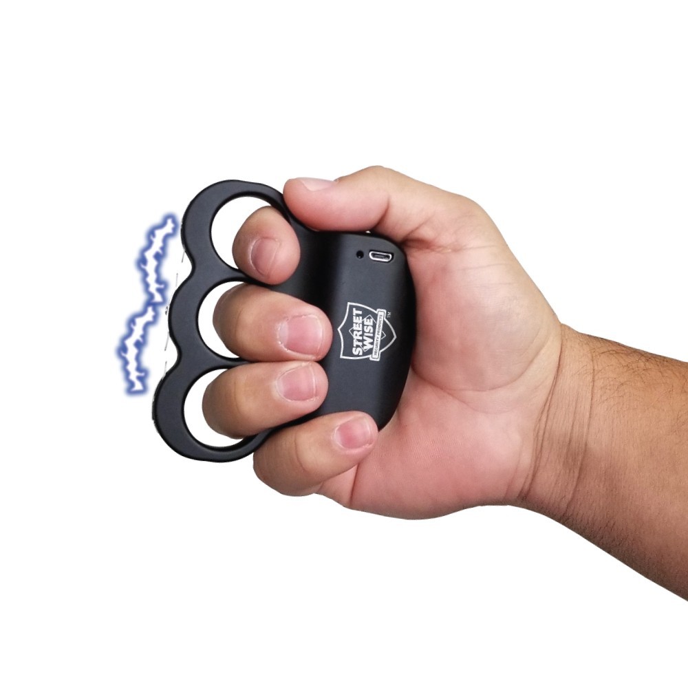 Powerful Triple Sting Ring 28,000,000* Stun Gun - Black