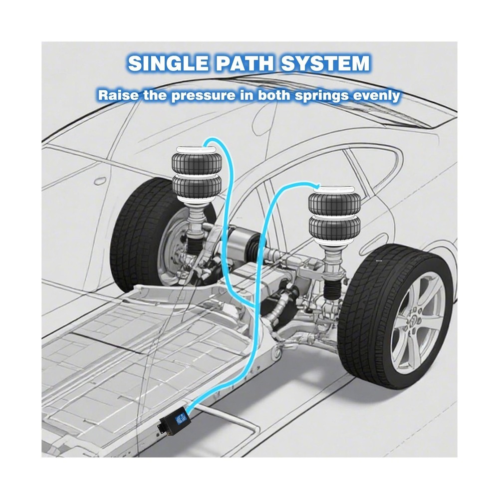 Air Bag Compressor Kit, On Board Air Compressor System with Air Ride Compress...