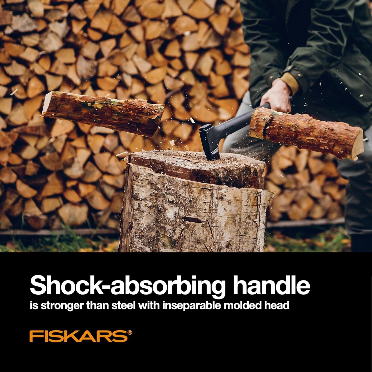 FISKARS 36" X27 SPLTTING AXE #7884 ONE-STRIKE SPLITS BRAND NEW WOOD SPLITTING
