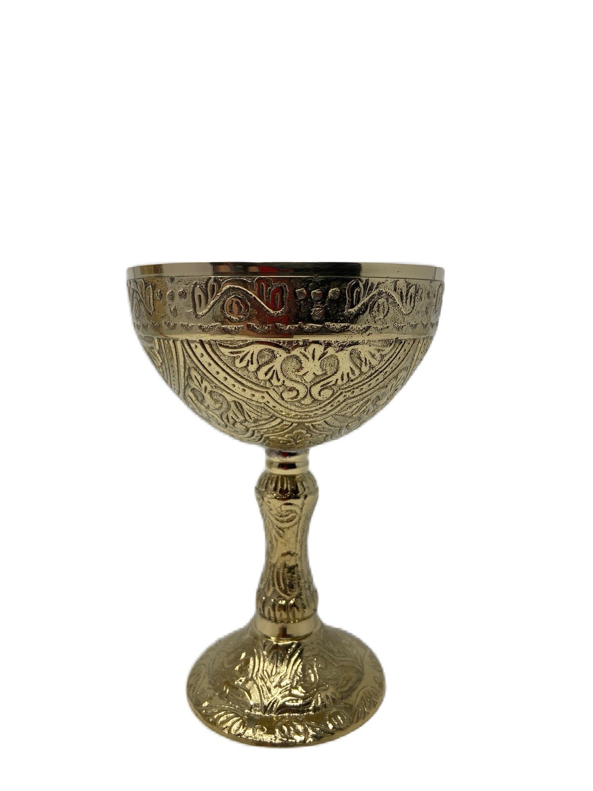 Medieval Brass Goblet Handmade Chalice Drinkware Royal Wedding Gift 7oz