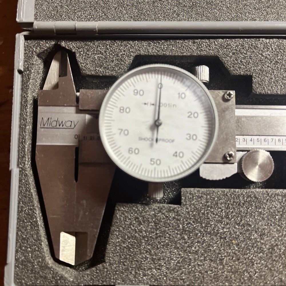 Midway SS Dial Caliper Gauge with Original Case