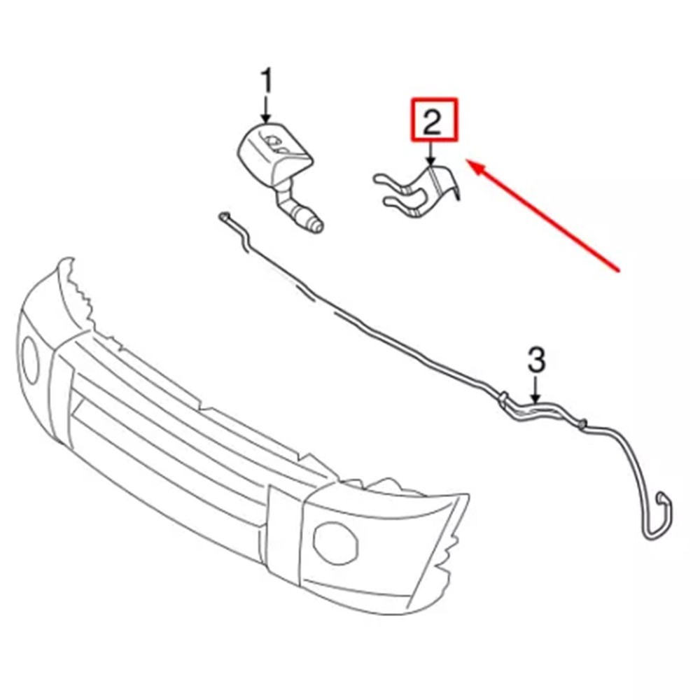 2x Front Headlight Washer Nozzle Clip For Range Rover Freelander 2 Discovery 3