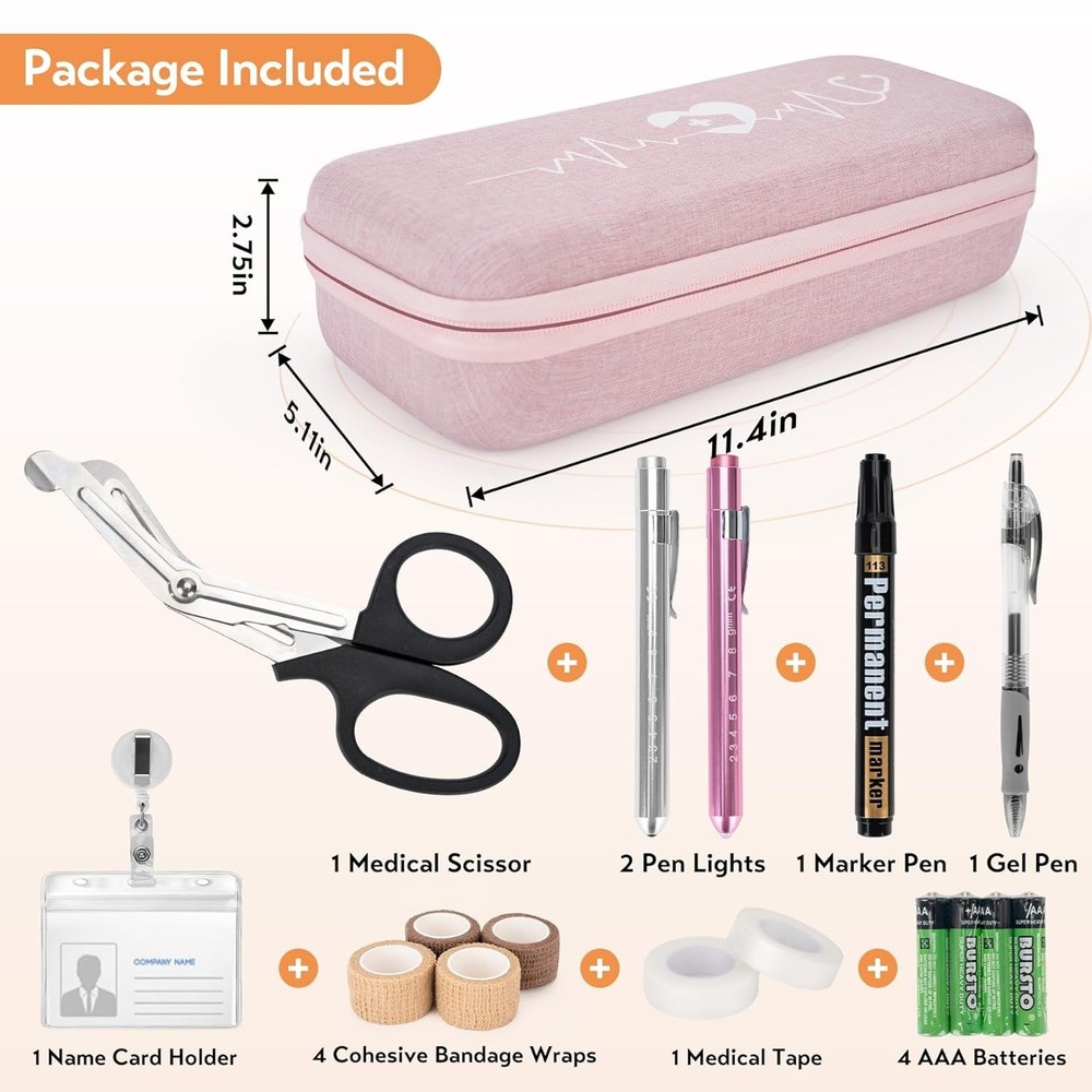 17 pcs Stethoscope Case Kit, Nursing School Essentials Include Stethoscope Case