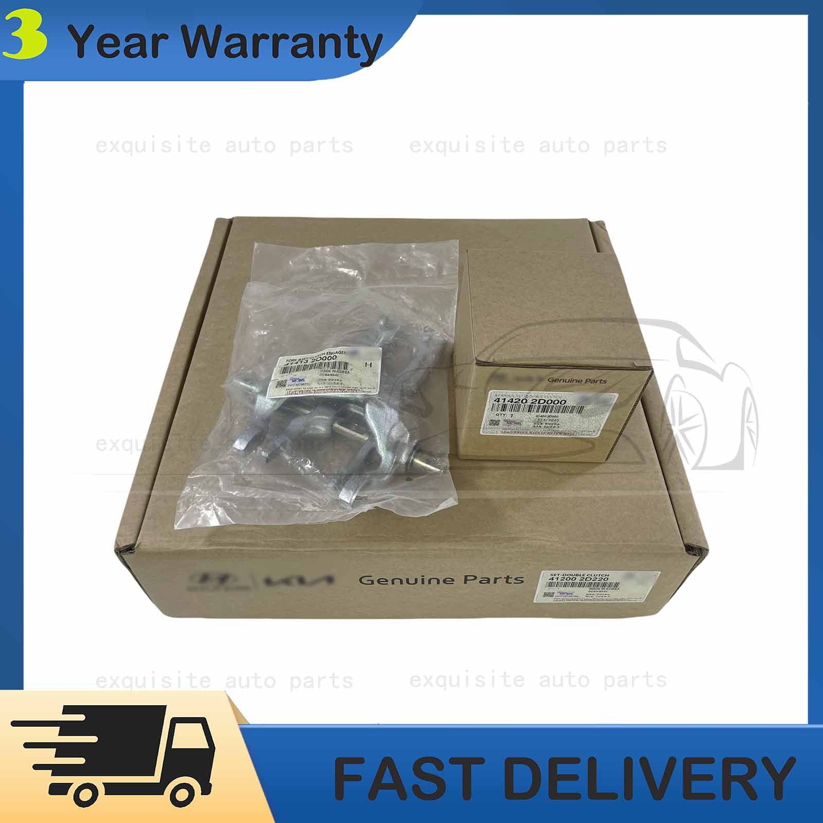 NEW GENUINE OEM Double Clutch Actuator + Bearing + Fork 3p Set for Hyundai Kia