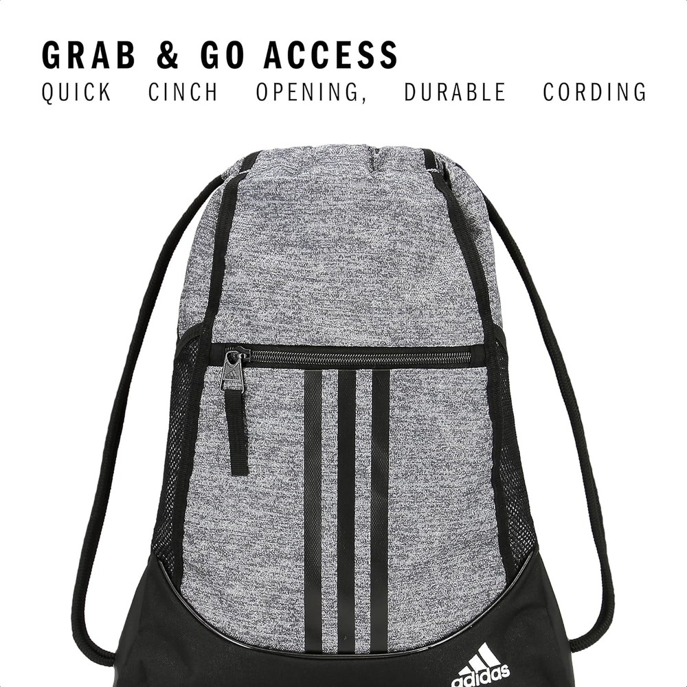 adidas Alliance Sackpack Drawstring Gym Bag