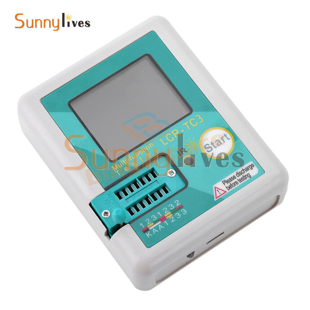 LCR-TC3 High-precision Transistor Tester Diode Capacitance Test Meter + Cable US