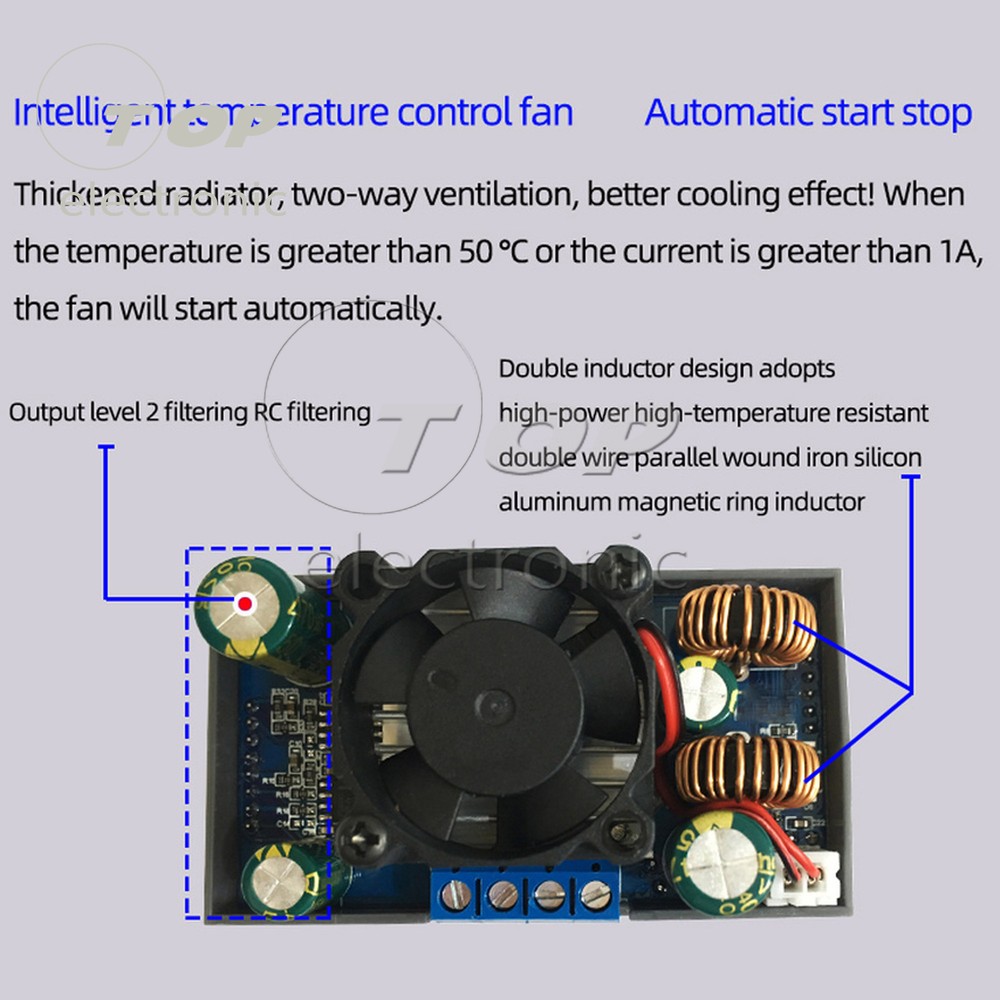 DC-DC Buck Boost Converter 5A Power Module Adjustable Regulated Power Supply