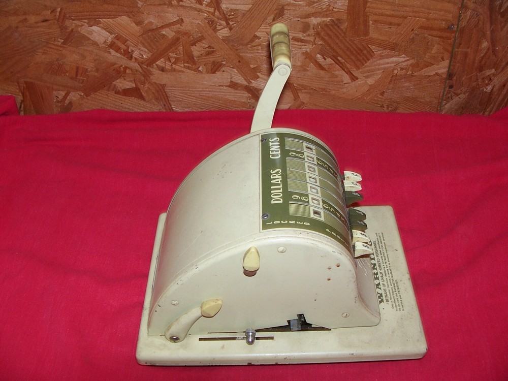 Vintage Paymaster S1000 7 Column Check Writer Printer Stamper Old Office Machine