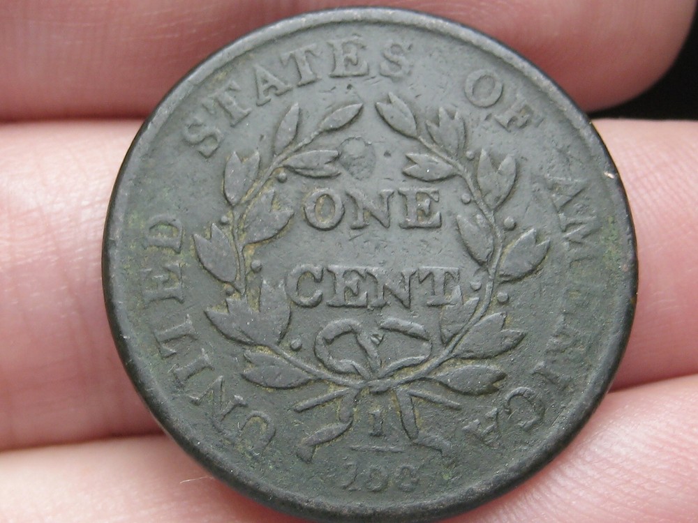 1801 Draped Bust Large Cent Penny- Fine/VF Reverse Details