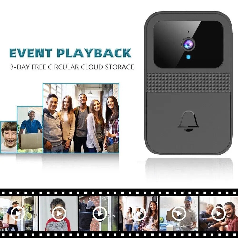 Smart Doorbell with Wireless Intercom WiFi Video Security Camera Night Vision