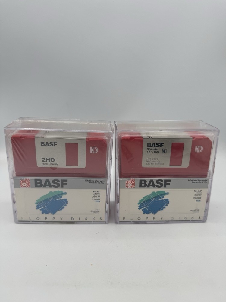 Basf 3.5” 2HD Floppy Disks Boxes 2x10 Disks