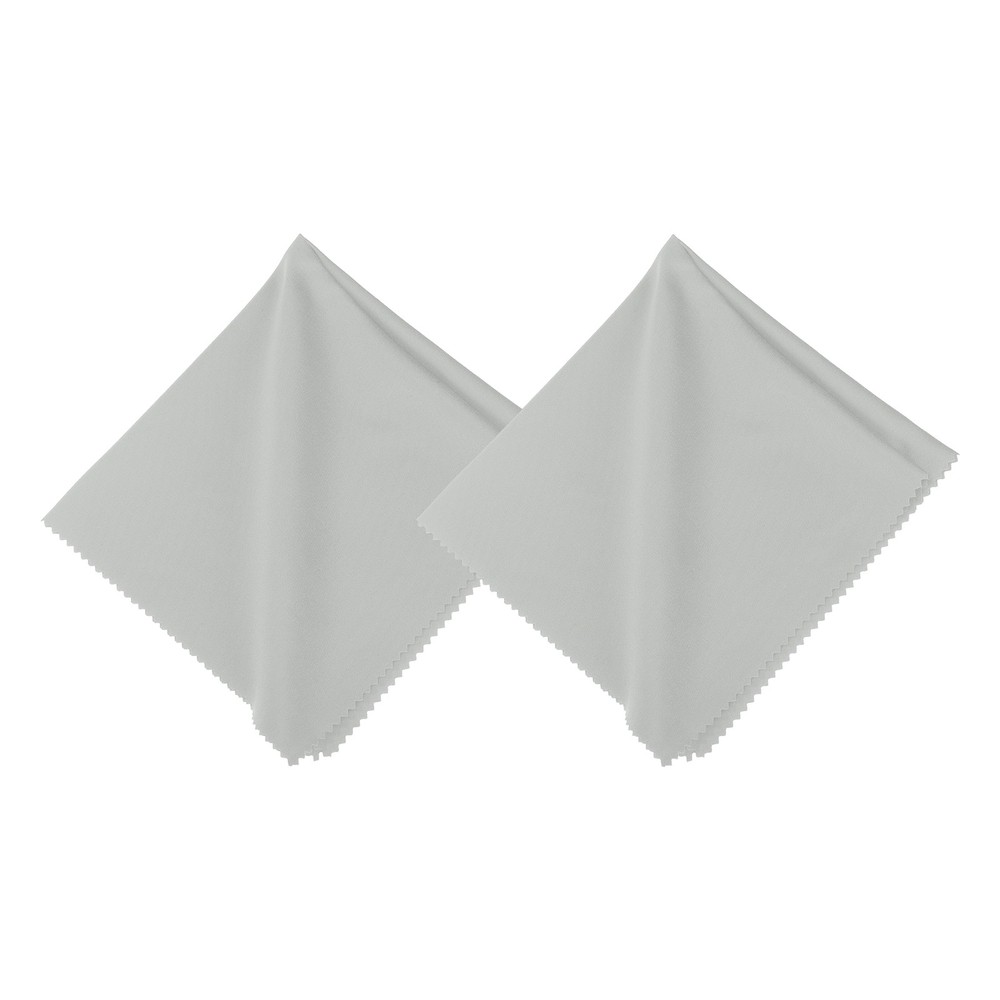 2 Pcs 16" x 16" Microfiber Record Cleaning Cloth Gray