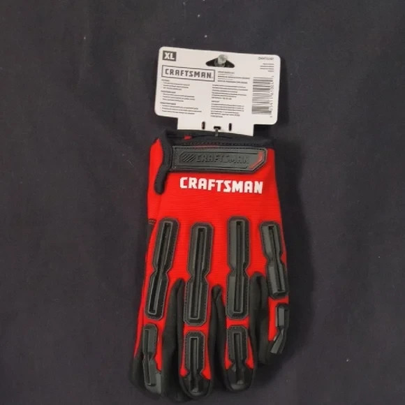 Impact Resistant Work Gloves Padded Palms Hook & Loop Closure CMMT14197 XL