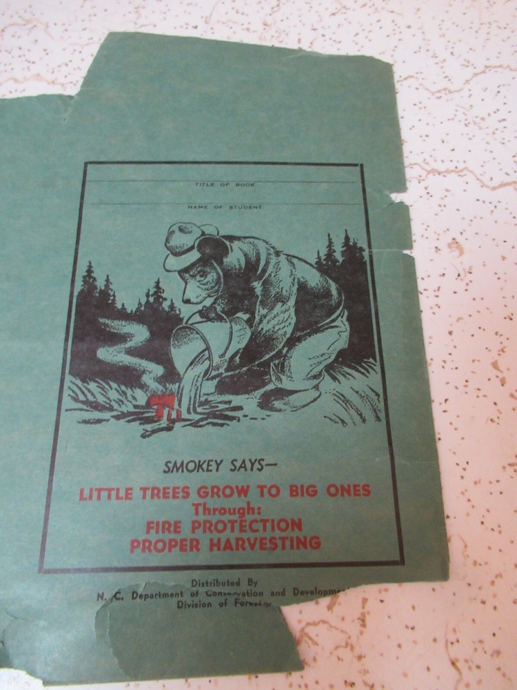 1940s Smokey the Bear bookcover size 3
