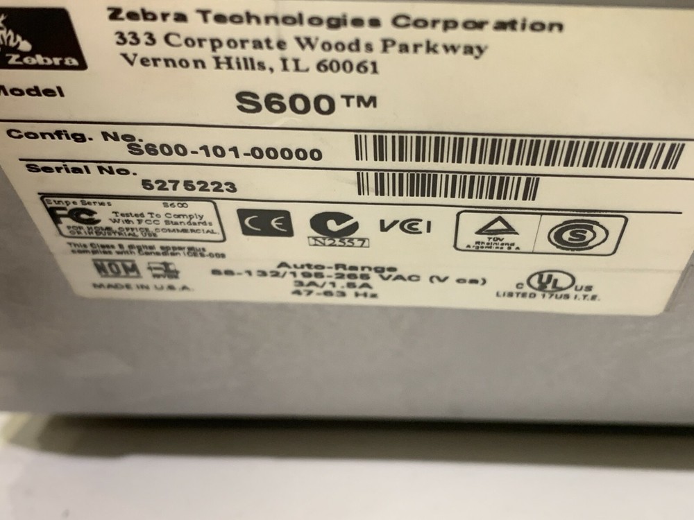 Zebra S600 Label Printer - PARTS ONLY