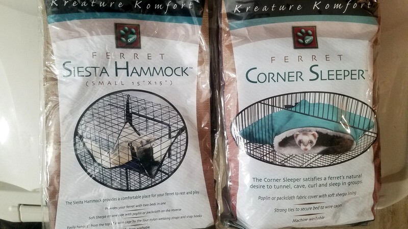 Small Animal Bedding Hammock AND Corner Sleeper Ferrets Hamsters Squirrels Rats