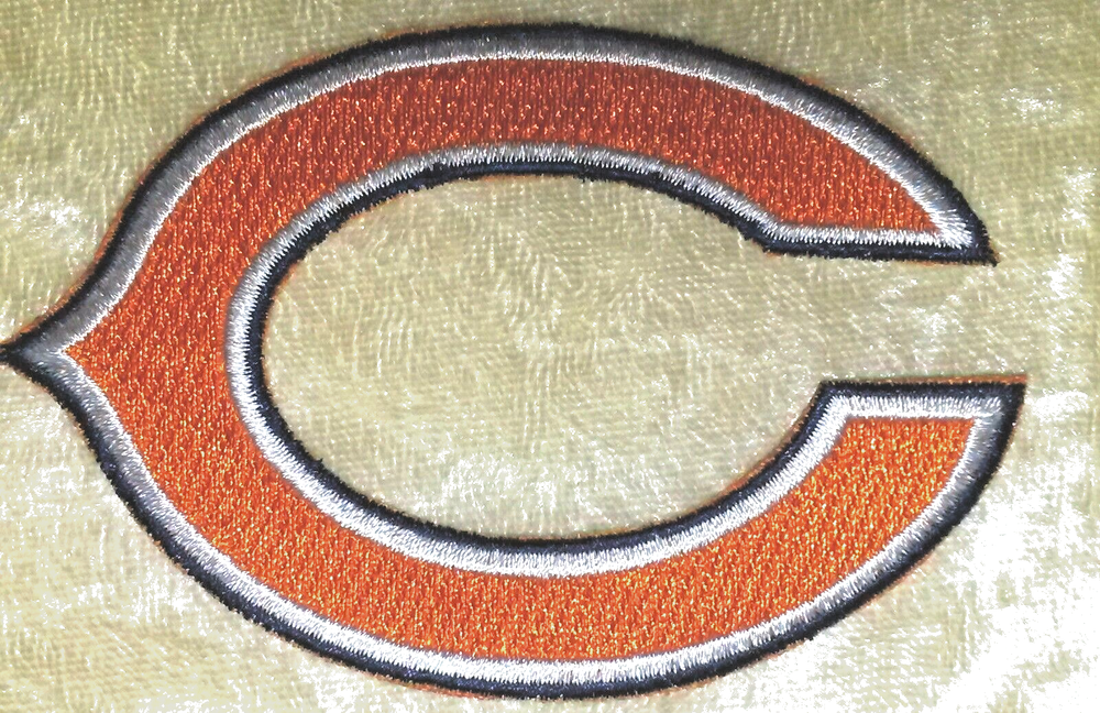 Chicago Bears "C" 3.5" Iron On Embroidered Patch~ Free Tracking!