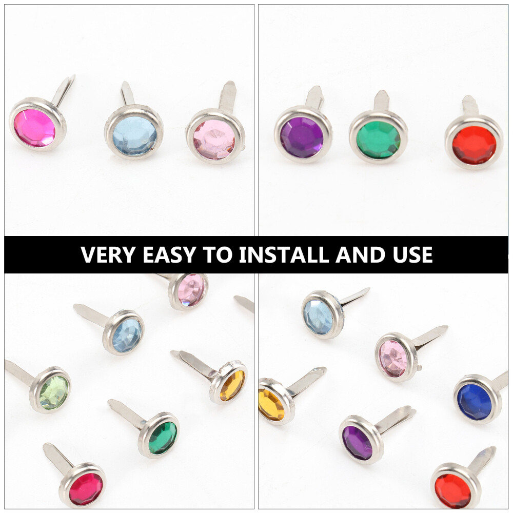 100 Pcs Multicolor Paper Fasteners Brads for Crafts Making Braslets