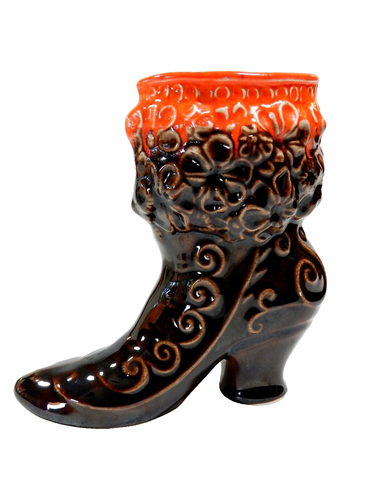 Vintage Ceramic Victorian Shoe Boot Planter