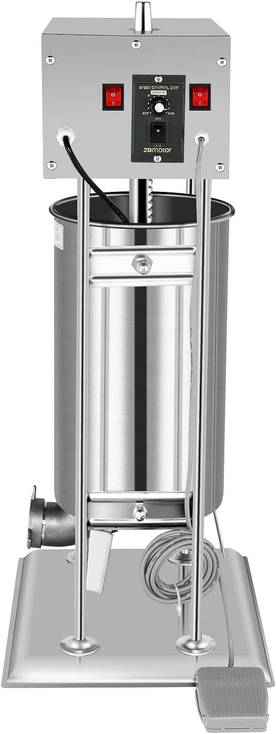 ROVSUN 15.4LBS/10L Electric Sausage Stuffer Maker, Vertical Electric Stuffer
