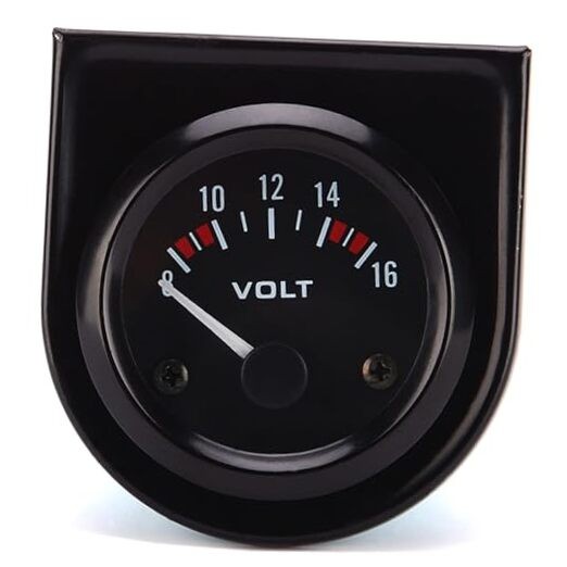 12V Voltmeter Gauge 2" 52mm Volt Voltage Meter Gauge Universal Pointer