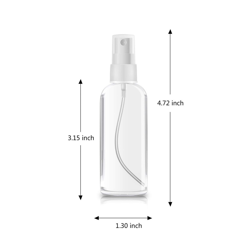 2 Pack 2oz Refillable Spray Bottles Clear Mini Atomizer for Travel & Perfume