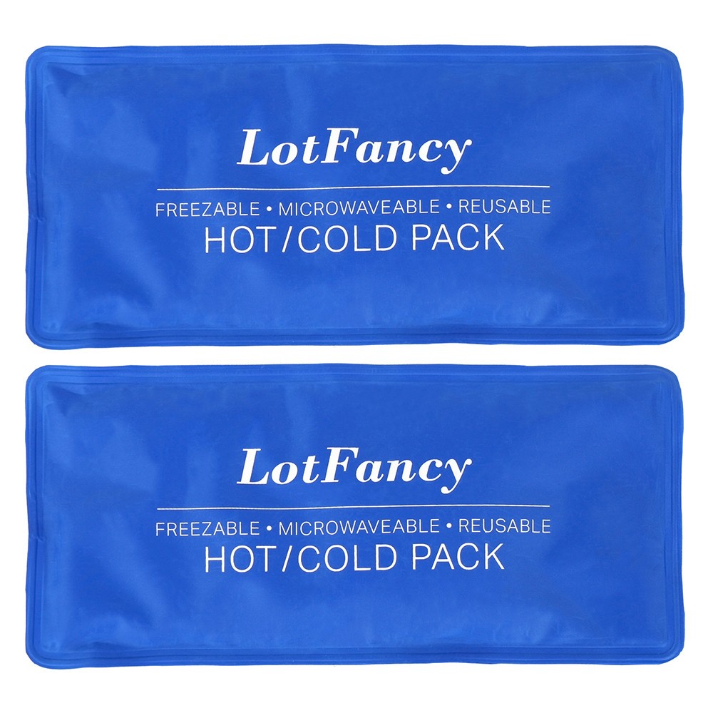 2PCS Reusable Hot/Cold Compress Gel Ice Packs for Sports Injuries Pain Relief