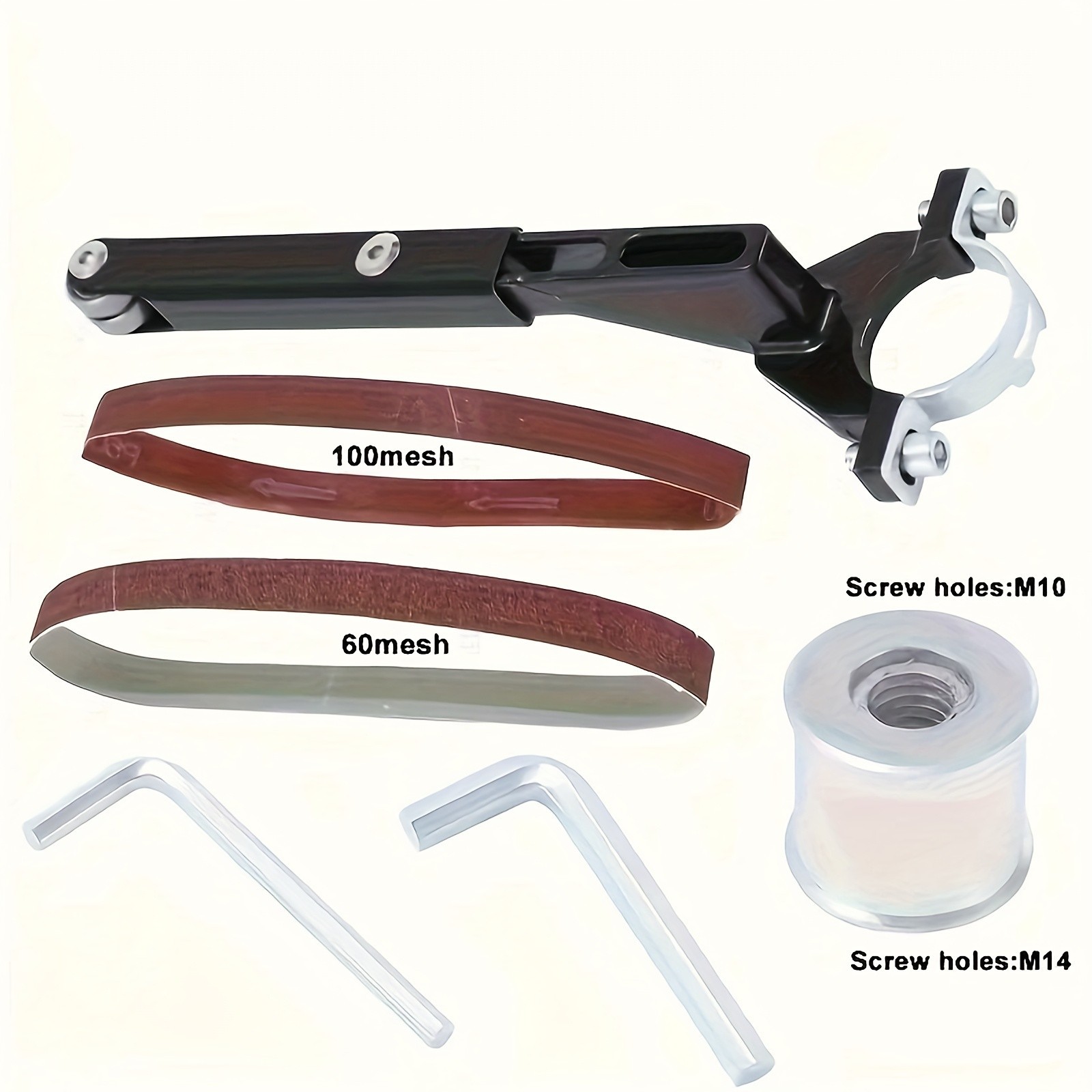 Angle Grinder to Belt Sander Adapter - For Metal/Wood Sanding & Rust Removal