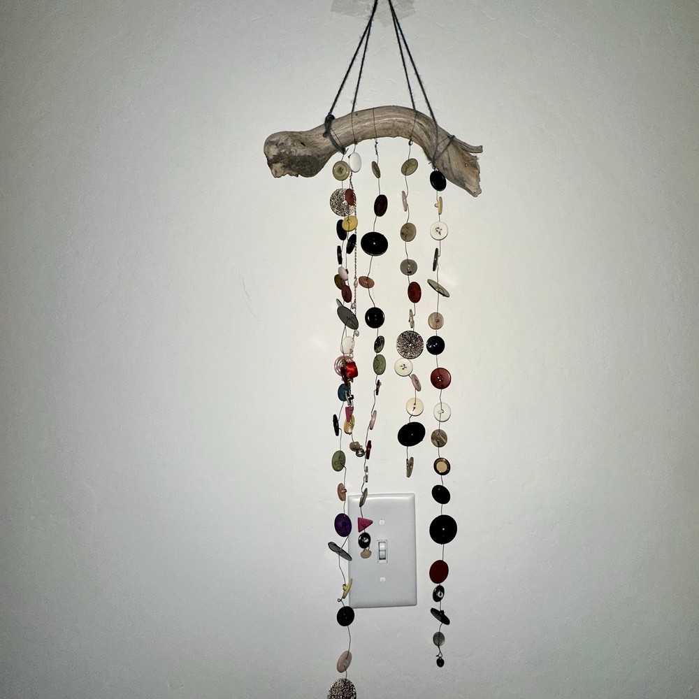 Handcrafted Buttons Windchime 25 Inches Long