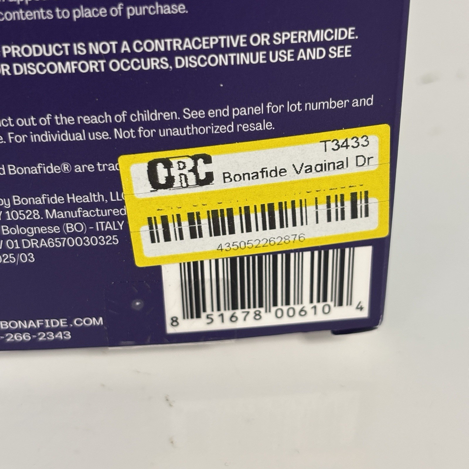 Lot of 4 Bonafide Revaree 10 ct Vaginal Moisturizer Suppositories NEW Exp 6/2028