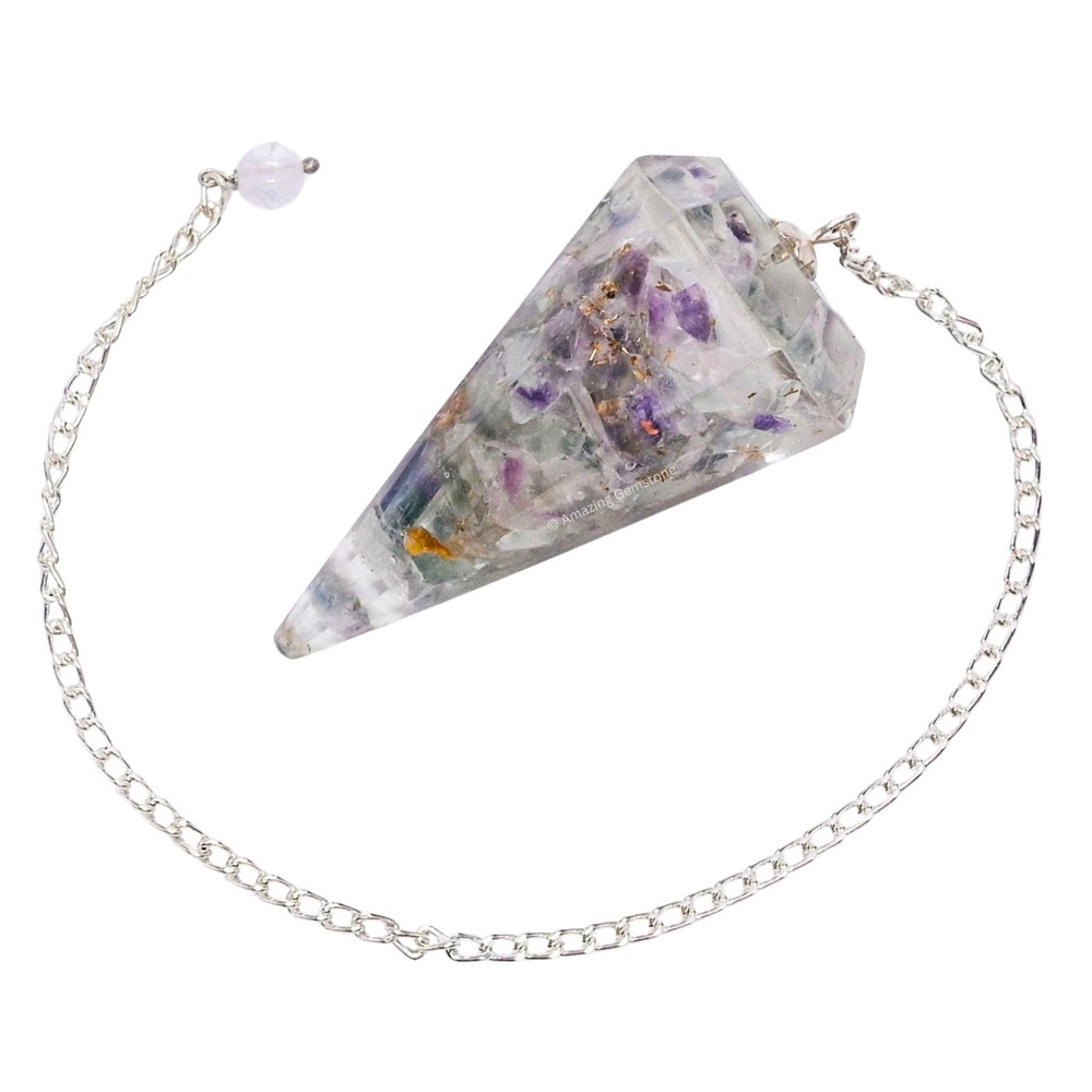 Fluorite Orgone Crystal Pendulums