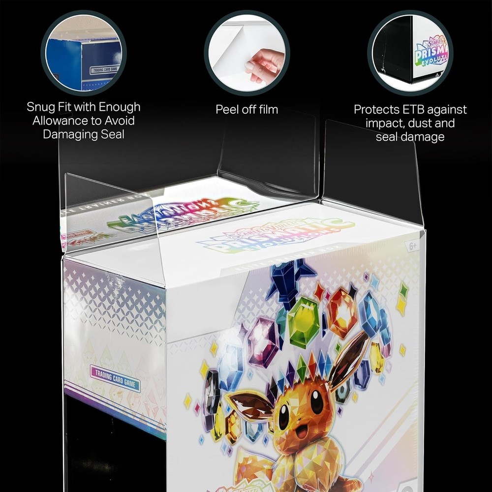 Pokemon ETB Protector Display Case PVC for Elite Trainer Box 5 Pack